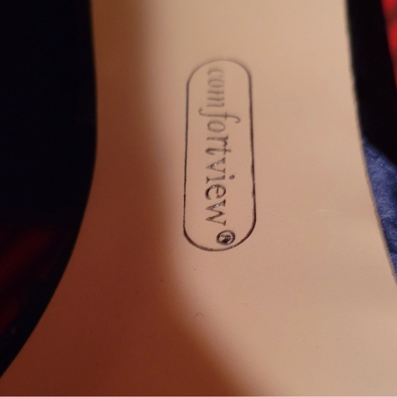 Comfort View Blue Satin D’ Orsay Pumps Size 8.5 Wide - Picture 7 of 7